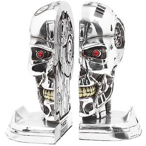 Nemesis Now Terminator 2 boekensteunen, kunsthars, 18,5 cm, zilverkleurig
