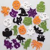 Baker Ross AX231 Halloween-stickers, glitter, schuimstof, 100 stuks, perfect voor kinderen om te versieren en te personaliseren voor posters