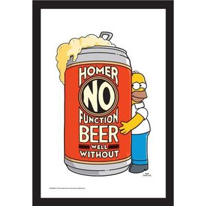 Empire Merchandising 538321 The Simpsons Bierbedrukte spiegel met kunststof frame in houtlook, 20 x 30 cm