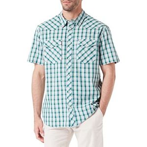 Wrangler SS Western T-Shirt Homme, Vert Baies, XL