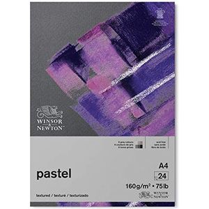 Winsor & Newton 6660767 pastelpapier in blok met grijstint, 24 vellen DIN A4, 160 g/m², FSC, zuurvrij, zonder optische witmakers, archiveerbare kwaliteit, stabiel en bestand tegen veroudering