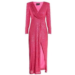 NAEMI Robe à paillettes pour femme 19229059-NA01, rose, taille XL, Robe à paillettes, XL