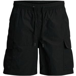 Jack & Jones Fiji Cargoshorts voor jongens, zwart.