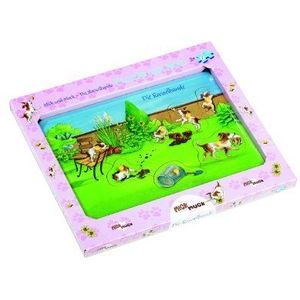 Pagna Mick & Muck 20505-15 houten puzzel rammelaar, 7-delig, 29 x 21 cm