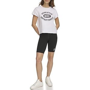 DKNY Vintage Varsity Logo T-shirt voor dames, Wit.