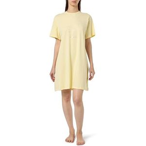 KARL LAGERFELD Ikonik 2.0 T-shirt Pj Dress nachthemd voor dames (1 stuk), pastelgeel/zilver