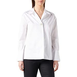 s.Oliver BLACK LABEL Blouse met lange mouwen, rechte snit, blouse voor dames, Wit