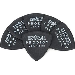 Ernie Ball Prodigy plectrums, zwart, 1,5 mm, 6 stuks