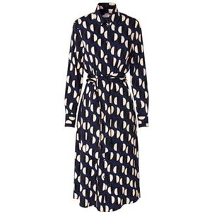 Seidensticker Blousejurk voor dames, lange mouwen, blauw, 36, Blauw