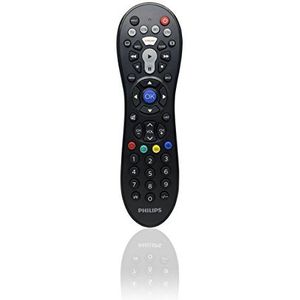 Philips Audio SRP3014/10 universele afstandsbediening voor Apple TV en Roku (TV, DVD, Blue-Ray, kabel, VCR, DTV, DVR), kleur zwart (gereviseerd)