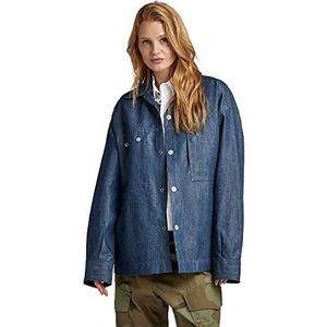 G-STAR RAW Oversized Workwear Overhemden voor dames, Blauw (Raw Denim D22934-d303-001)