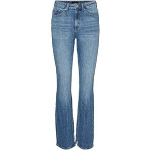 VERO MODA Vmselma Hr Ra336 damesbroek uitlopende jeans, Medium Blauw Denim