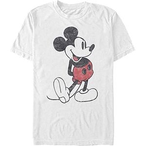 Disney Mickey Classic-T-shirt à Manches Courtes Classique Organique Vintage Unisexe Adulte, blanc, XXL