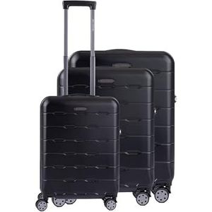 MAC ALYSTER Trolleykoffer met 3 koffers - (20/24/28) - zwart - één maat voor dames, zwart, casual, SCHWARZ, informeel