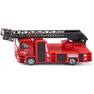siku 2114, draaibare ladder voor brandweerlieden, 1:50, metaal/kunststof, rood, draaibare ladder met uittrekbare schuif