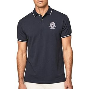 Hackett London Poloshirt met logo Heritage heren, Marineblauwe blazer