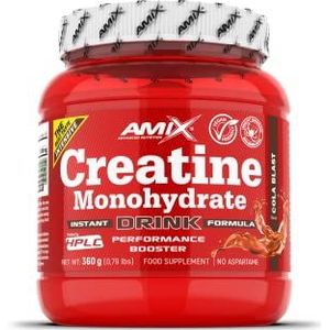 Amix Creatine monohydraat poeder drank 360 gr/Mejora el Rendimiento Deportivo - Verhoogt de Masa Muscular/Perfecta para Deportistas Sabor Cola