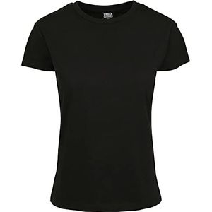 Urban Classics Basic T-shirt voor dames, zwart.