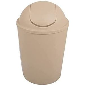 MSV 5,5 liter vuilnisemmer met klapdeksel beige 5,5 liter