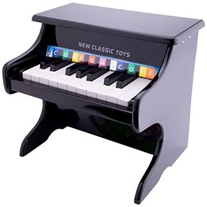 New Classic Toys Muziekinstrument voor beginners, zwarte piano met muziekboek 10157