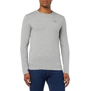 Pepe Jeans Original Basic 2 Long N T-shirt voor heren, Grijs Marl