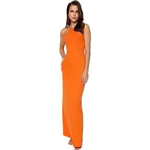 Trendyol Trendyol Dames Shift Fitted Woven Evening Dress Geweven Avondjurk voor Dames Trendyol Dames, Oranje