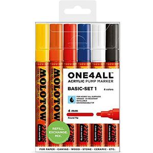 Molotow One4All 227HS acrylmarker met hoge dekking en permanent effect, uv-bestendig, voor bijna alle ondergronden