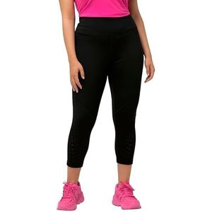 Ulla Popken Lasercutouts dameslegging 7/8, SCHWARZ