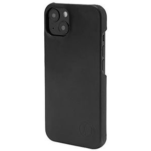 JT Berlin BackCase Kreuzberg echt lederen telefoonhoes compatibel met Apple iPhone 13 [Snap-On Case met robuuste harde schaal, draadloos opladen (Qi), zachte binnenvoering zwart