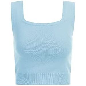 myMo T-shirt en tricot pour femme, bleu clair, M