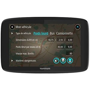 TomTom GPS-navigatieapparaat voor vrachtwagens, GO Professional 620 - 6 inch, cartografie Europa 49, verkeer via smartphone