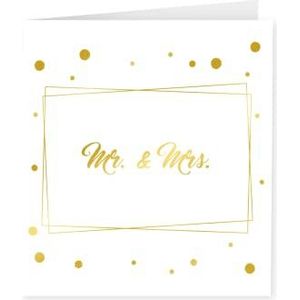 Mr. & Mrs, witgoud, 6 stuks