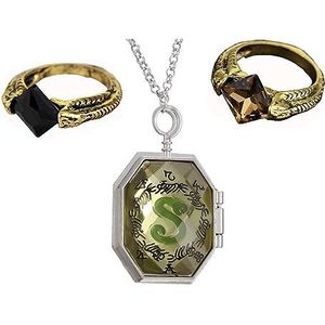 XHBTS Collier médaillon et 2 anneaux magiques en cristal, Plastique, Perle