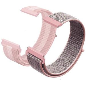 KUBFDL 2 stuks nylon horlogebandjes - 20 mm/22 mm - Met snelsluiting - Voor dames en heren - Verstelbaar en ademend - Voor dames en heren