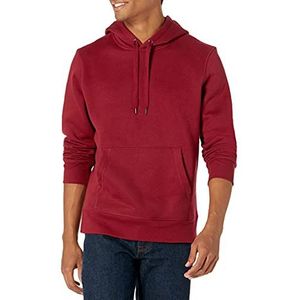 Amazon Essentials Heren fleece hoodie (verkrijgbaar in grote maat), rood, M