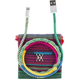 Vam By Wondee USB naar Lightning kabel 1 m iPhone oplader MFi gecertificeerde Lightning kabel iPhone 11 12 13 Pro Max Mini XR XS X 8 7 6s 6 Plus 5s 5 se 2020 iPad etnisch groen