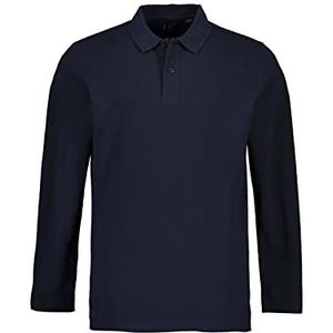 JP 1880 Heren Basic Polo Shirt Lange Mouw Piqué L 8XL Heren L 8XL 799230, donkermarineblauw