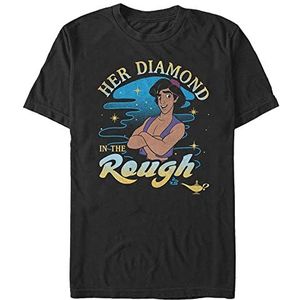 Disney Aladdin T-shirt met korte mouwen - Diamond in The Rough Organic uniseks T-shirt, zwart.