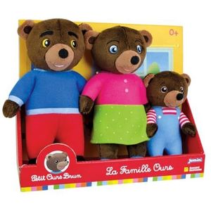 JEMINI 024435 Knuffel Familie: mama, papa, kleine beer, bruin, meerkleurig