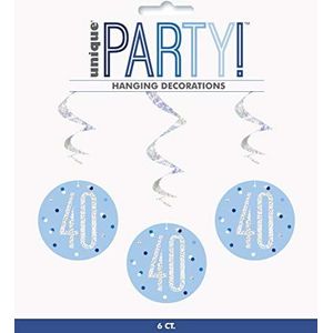 Unique Party decoraties, 83799, blauw/zilver