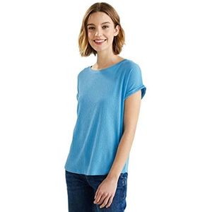 Street One A319571 T-shirt voor dames met korte mouwen, Blauw Splash