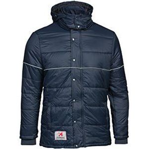 Asioka 190/17 heren jas met capuchon, Navy Blauw