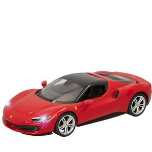 ColorBaby Rastar 41282 Ferrari 296 GTS, officiële licentie, schaal 1:16, met licht, rood, op afstand bestuurbare auto's, radiografisch bestuurbaar voertuig, afstandsbediening, cadeaus voor