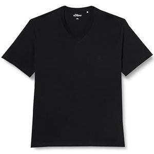 s.Oliver 2139707 T-shirt met korte mouwen voor heren, zwart.