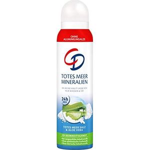 CD Deodorant spray ""Dode Zee Mineraal"" 150 ml zonder aluminiumzouten, met 24 uur langdurige bescherming, geschikt voor gevoelige huid, veganistische lichaamsverzorging