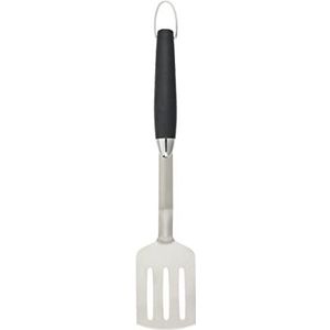 Wenko BBQ spatel Black Outdoor Kitchen voor grillen, roestvrij staal met ergonomische handgreep, hittebestendig, zwart, 9,1 x 45,5 x 3,5 cm