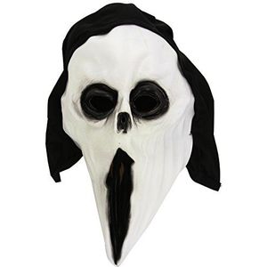 Scream masker met latex kap Halloween monster