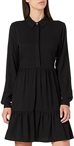 Vila Vimorose L/S T-shirt, dress/Su-Noos, damesjurk, zwart.