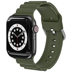 Armband compatibel met Apple Watch armband 38 mm 40 mm 41 mm 42 mm 44 mm 45 mm, siliconen armband, compatibel met iWatch SE/Series 7 6 5 4 3 2 1, donkergroen, 42 mm/44 mm/45 mm, Donkergroen, 42 mm/44 mm/45 mm