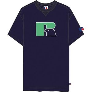 RUSSELL ATHLETIC T-shirt à col rond S/S pour homme, bleu, XL